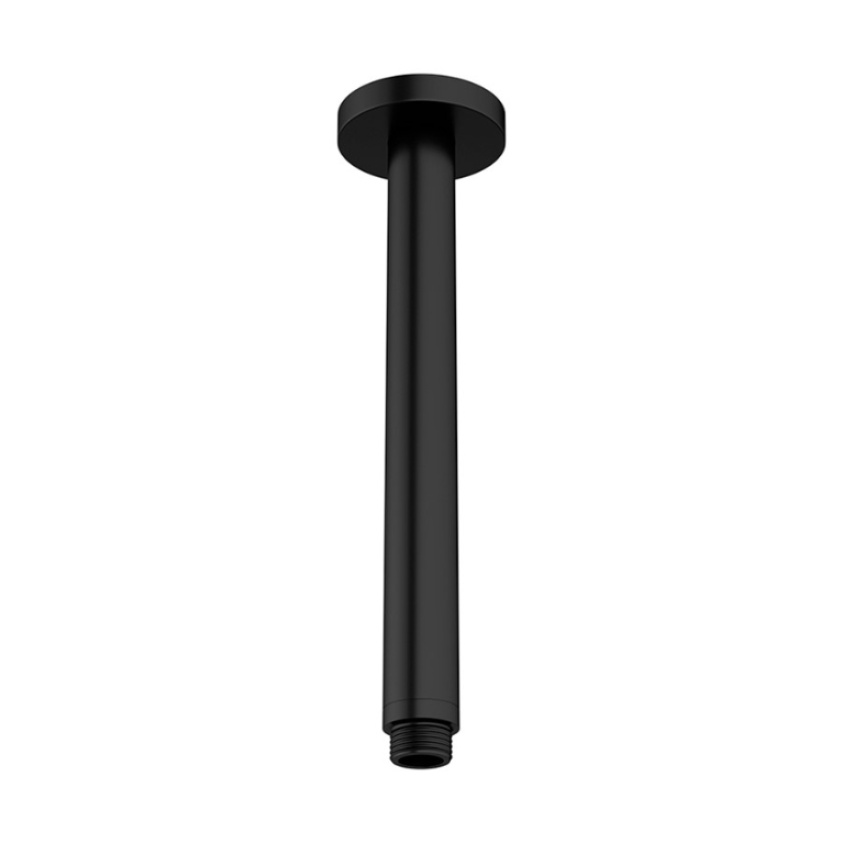 Product Cut out image of the Crosswater MPRO Matt Black Ceiling Mounted Shower Arm